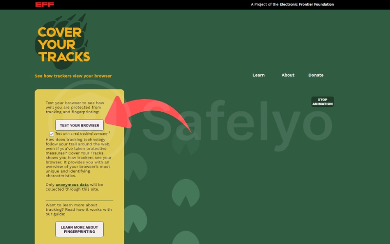Test your browser fingerprint - Cover Your Tracks