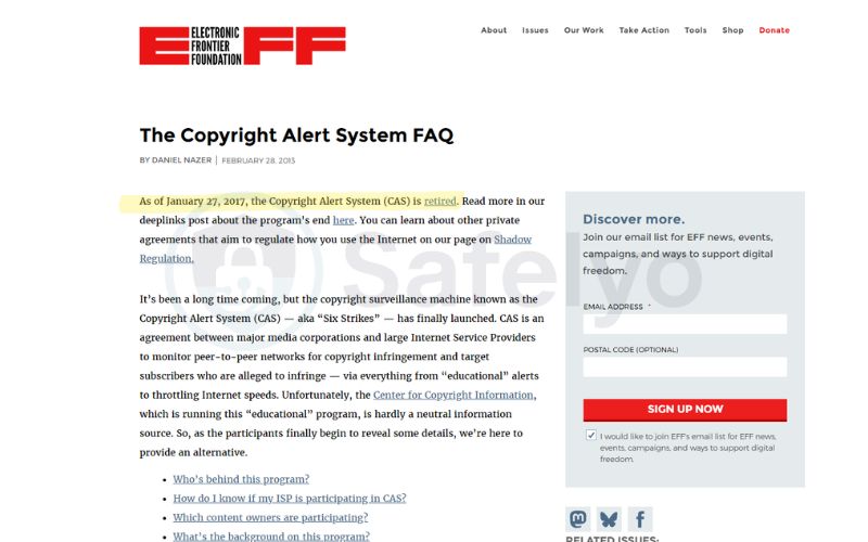 The Copyright Alert System ended