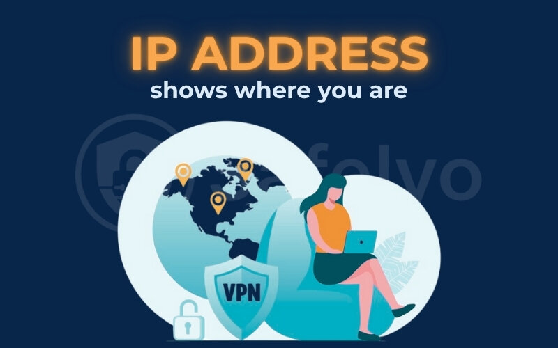 The IP address shows where you are