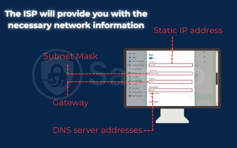The ISP will provide you with the necessary network information The ISP will provide you with the necessary network information