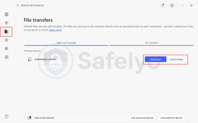 Transfer unlimited files securely
