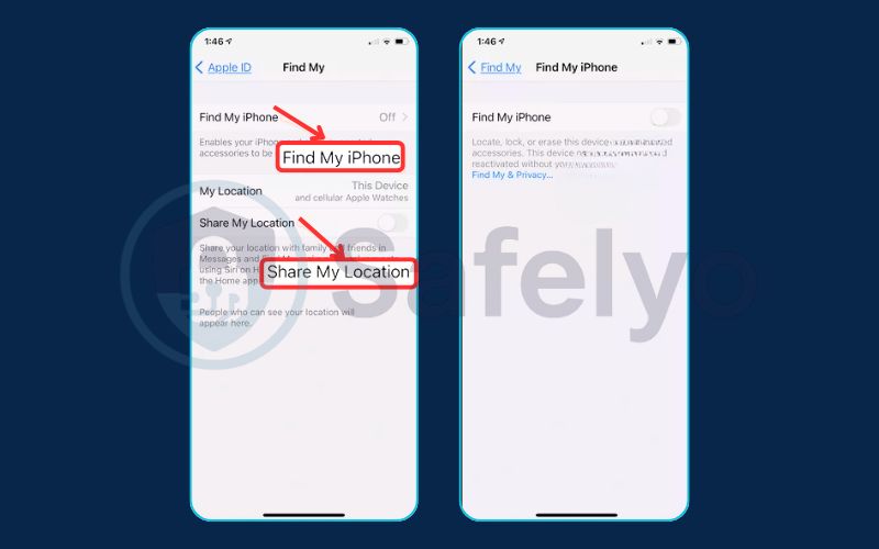 Turn off Find My (2) Turn off Find My (2)