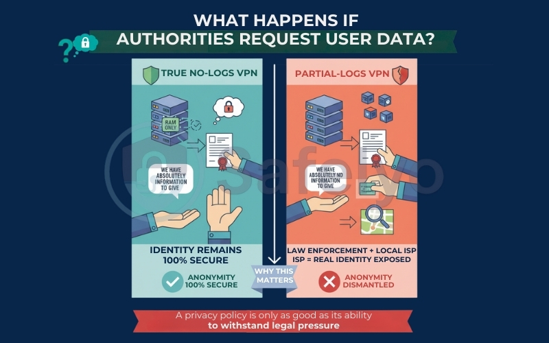 Two scenarios that typically play out when authorities request user data Two scenarios that typically play out when authorities request user data