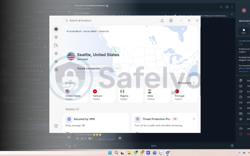 Unblock Telegram anywhere with NordVPN