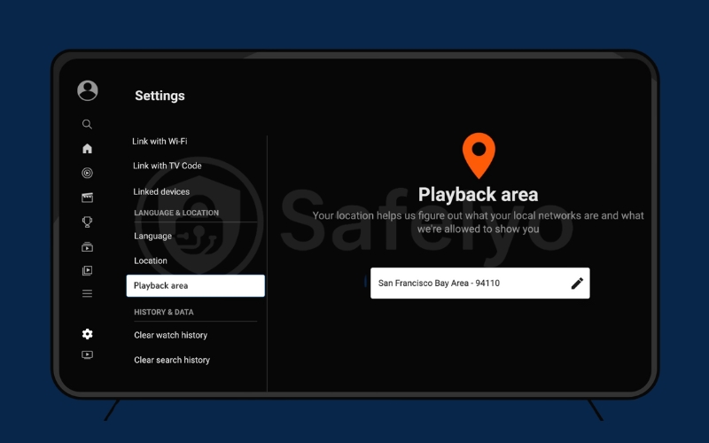 Update your current playback area to fix the "Wrong location" error