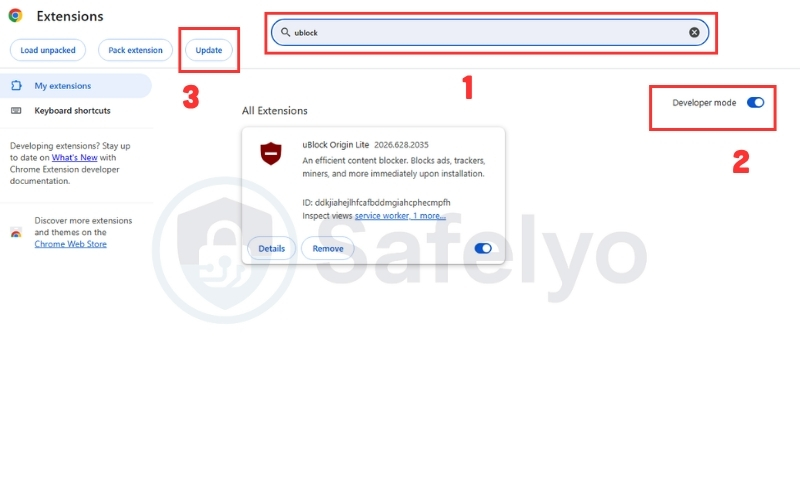 Update your filter lists and purge caches