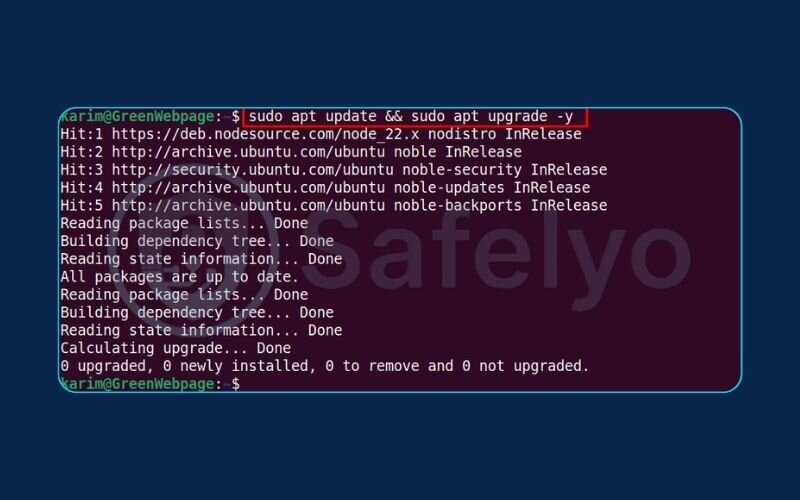 Update your system's package list