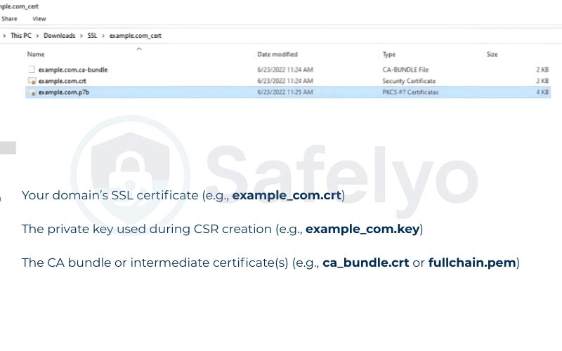 How to install SSL certificate on Apache server: Upload certificate & key files