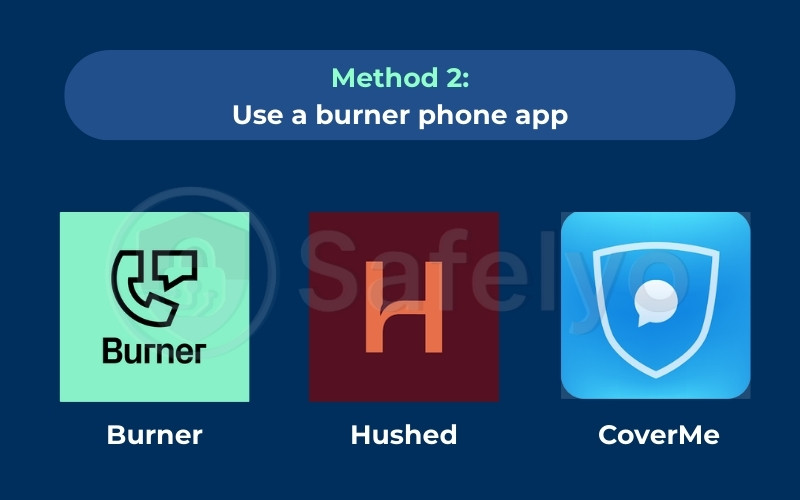 Method 2: Use a burner phone app