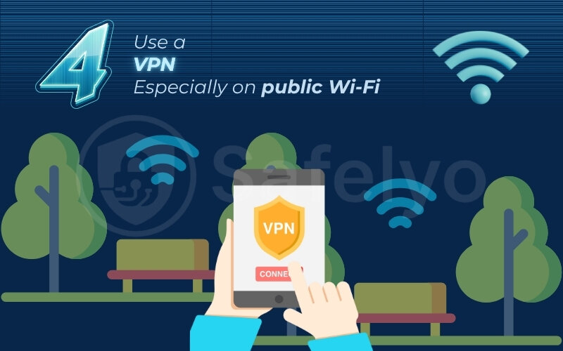 Use a VPN, especially on public Wi-Fi