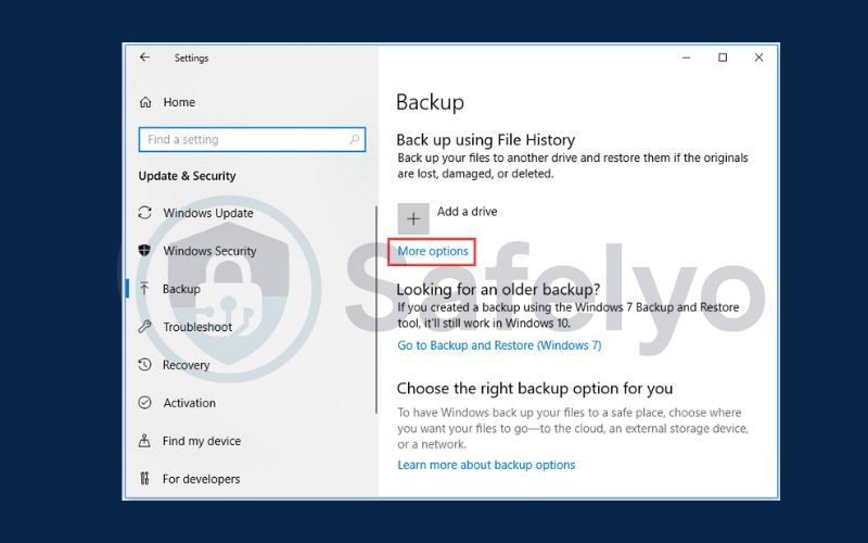 Use File History to recover files 1