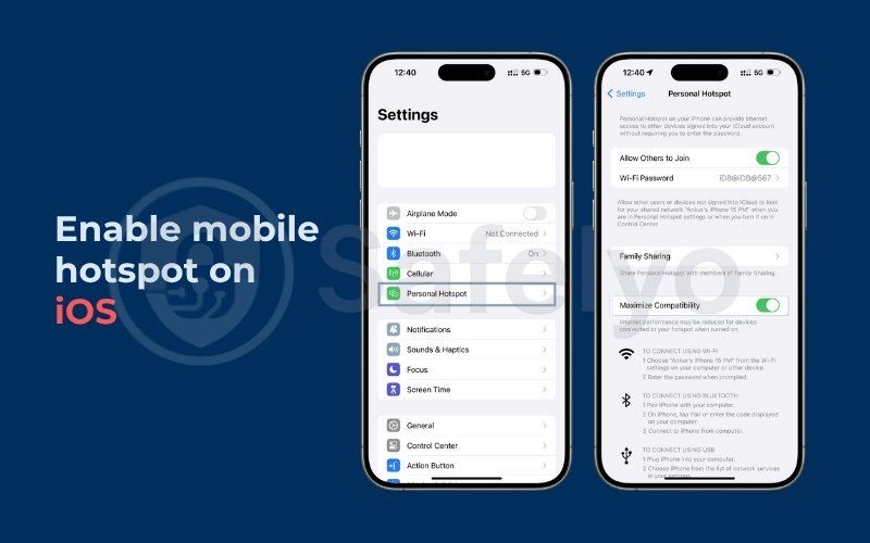 Use mobile data or a personal hotspot