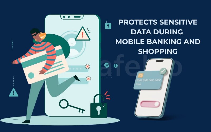 Using a VPN protects iOS users' sensitive data during mobile banking and shopping