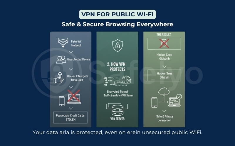 Using a VPN protects you on public Wi-Fi