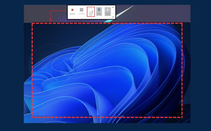 Using powerpoint to record screen 2