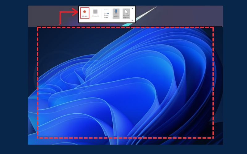 Using powerpoint to record screen 3