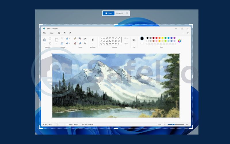 Using Snipping Tool to record screen 2