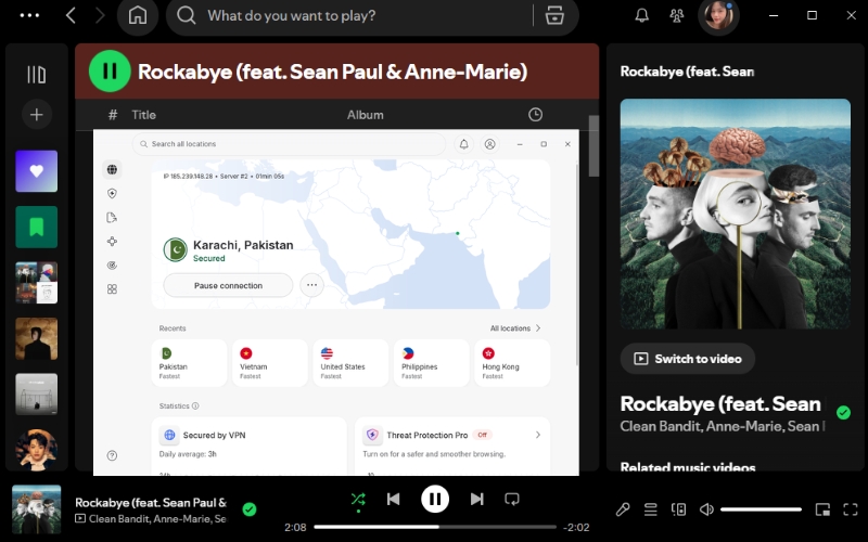 Using Spotify anywhere with NordVPN