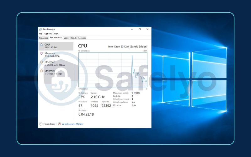 Using task manager resource monitor (1)