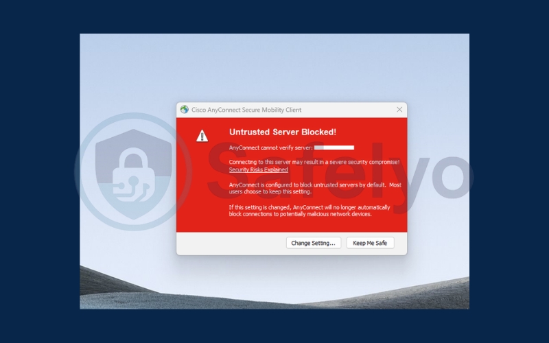 Verify if the VPN connection is being blocked