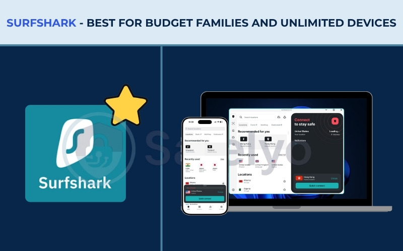 Best VPN for UK - Surfshark