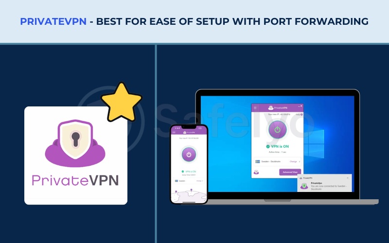 VPN with port forwarding - PrivateVPN