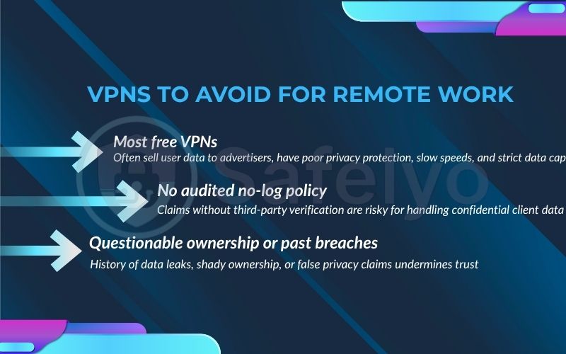 VPNs to avoid for remote work and why VPNs to avoid for remote work and why