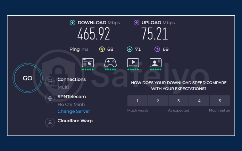 WARP - Speed test