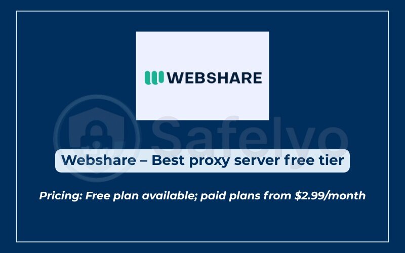 Best proxy servers for privacy - Webshare