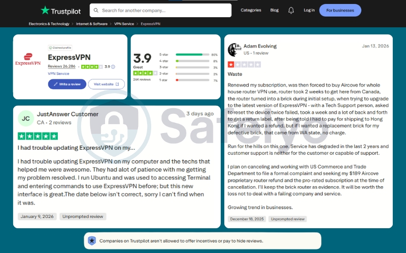 What users say about ExpressVPN on Trustpilot reviews What users say about ExpressVPN on Trustpilot reviews