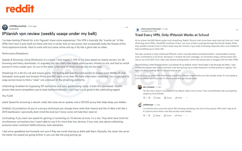 What users say about IPVanish on Reddit (updated on June, 2026)