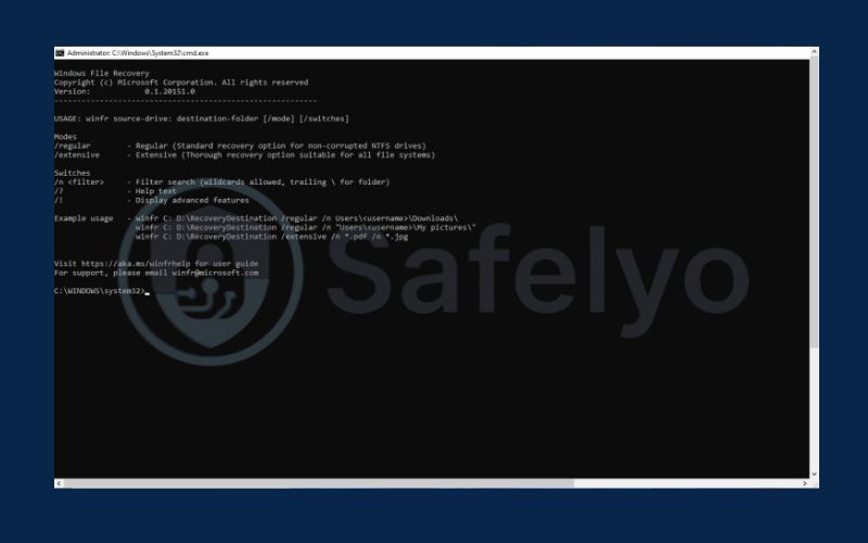 Windows File Recovery tool 3