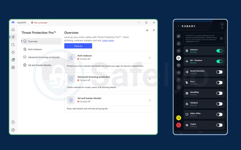Windscribe vs NordVPN: Ad blocking