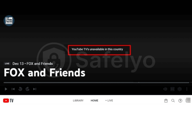 YouTube TV is unavailable in this country