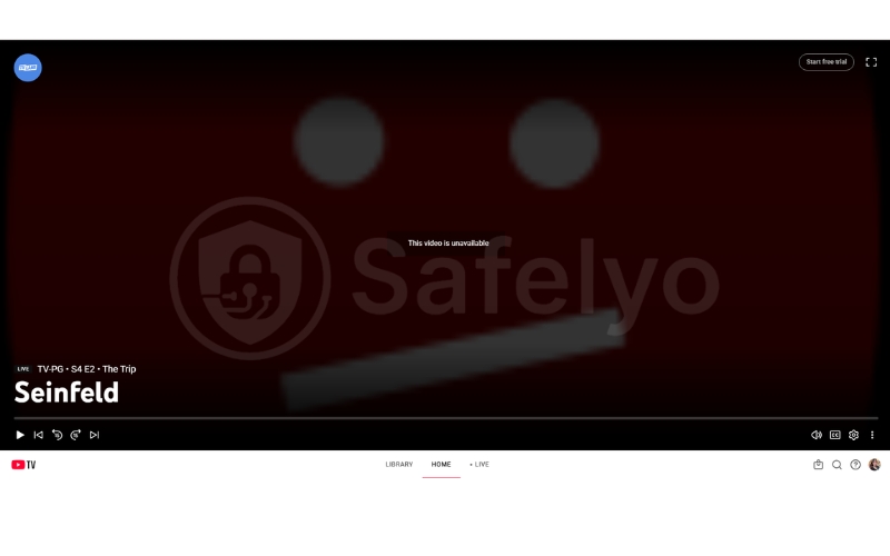 YouTube TV blocks when travelling